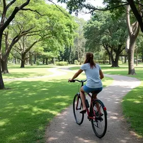 pedalar pelos parques de Curitiba