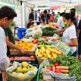 Confira onde trocar recicláveis por hortifrútis em Curitiba nesta quinta trocar recicláveis por hortifrútis em Curitiba