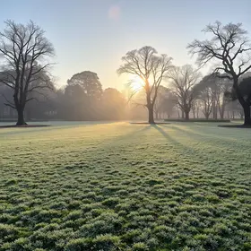 Parque Tingui amanhece coberto por geada em Curitiba Parque Tingui amanhece coberto por geada em Curitiba