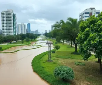 parques em áreas sujeitas a inundação